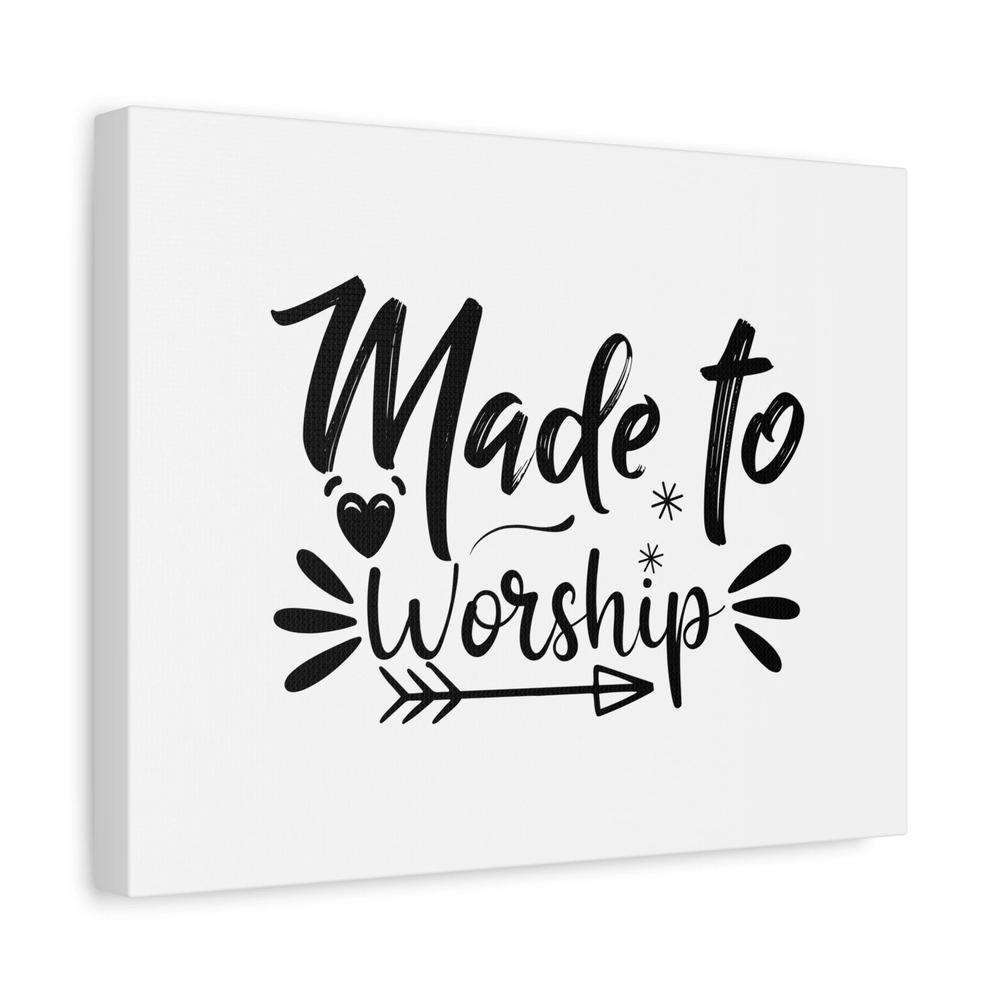 Scripture Canvas To Worship Arrow Psalm 95:6 Christian Wall Art Bible Verse